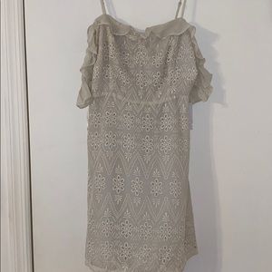 beautiful cream lace dress